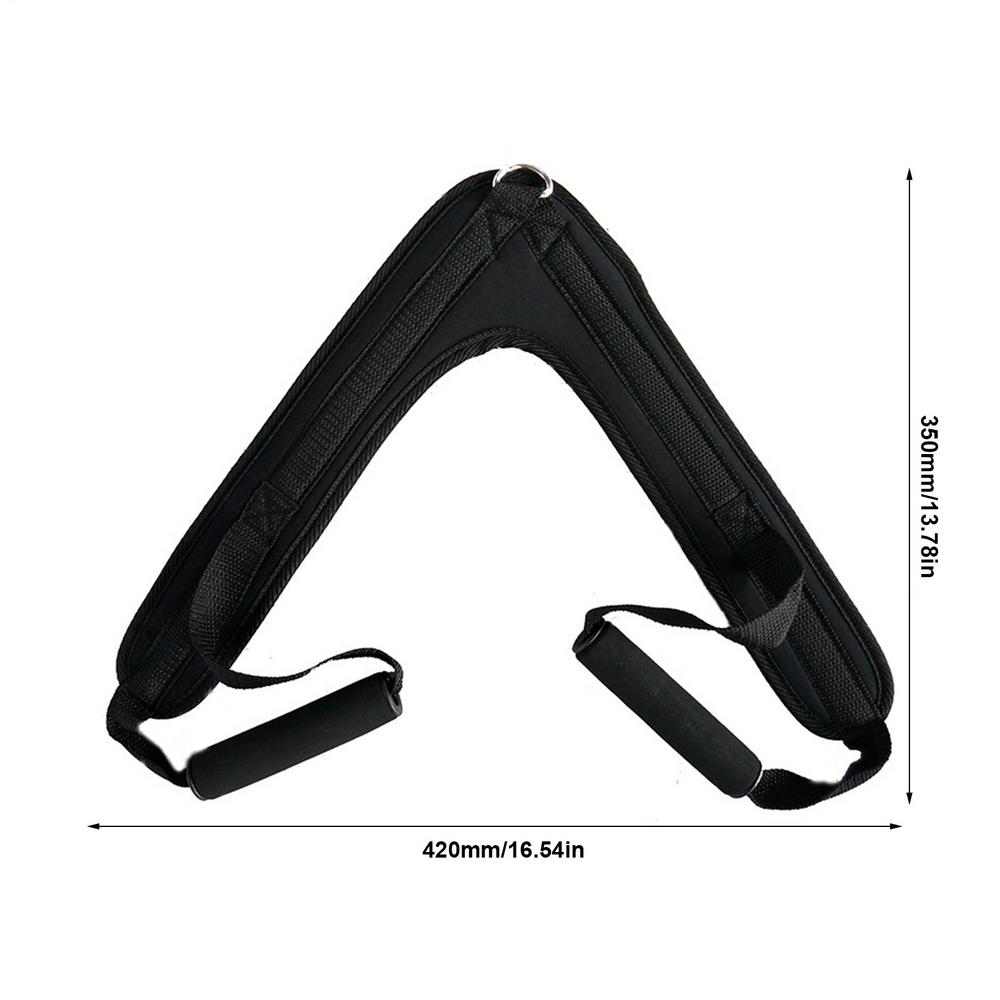 V-Shaped AbCrunch Straps Fitness Pulling Harness Drag Handle Exercise Pulling Harness Shoulder Strap Belt For Gym Fitness Equip