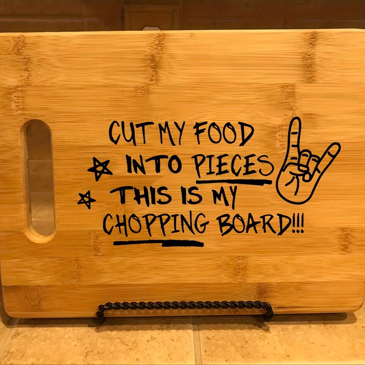 

Cutting Board, Engraved Cutting Board, Cut My Food into Small Pieces Cutting Board, Laser Engraved Funny Bamboo Cutting Board 296x193x12mm