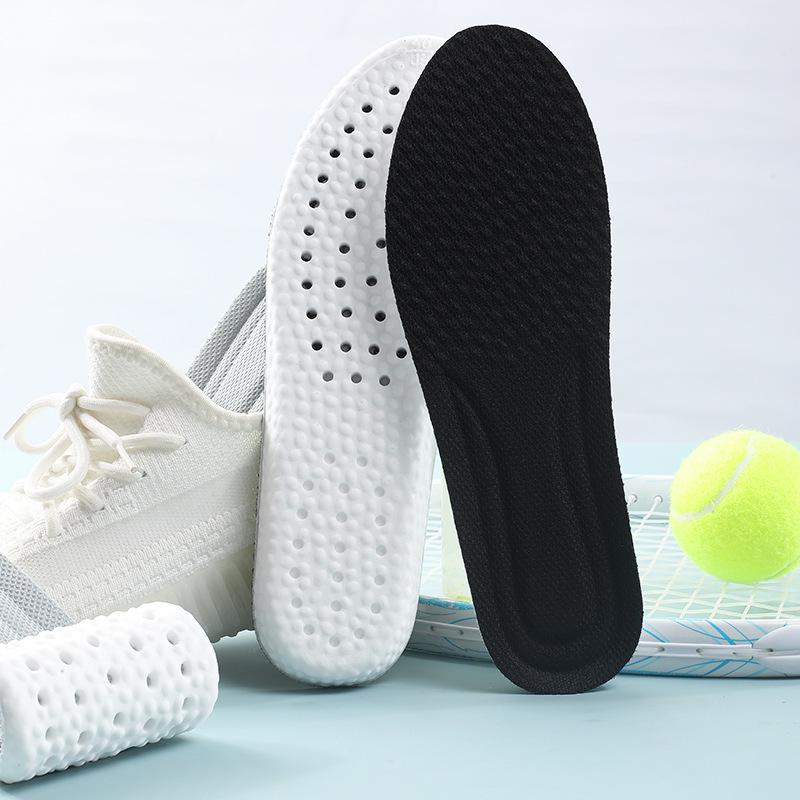 Ультра-комфортные дышащие амортизирующие стельки - Антибактериальные и влагоотводящие для мужчин и женщин 45-46 чёрный