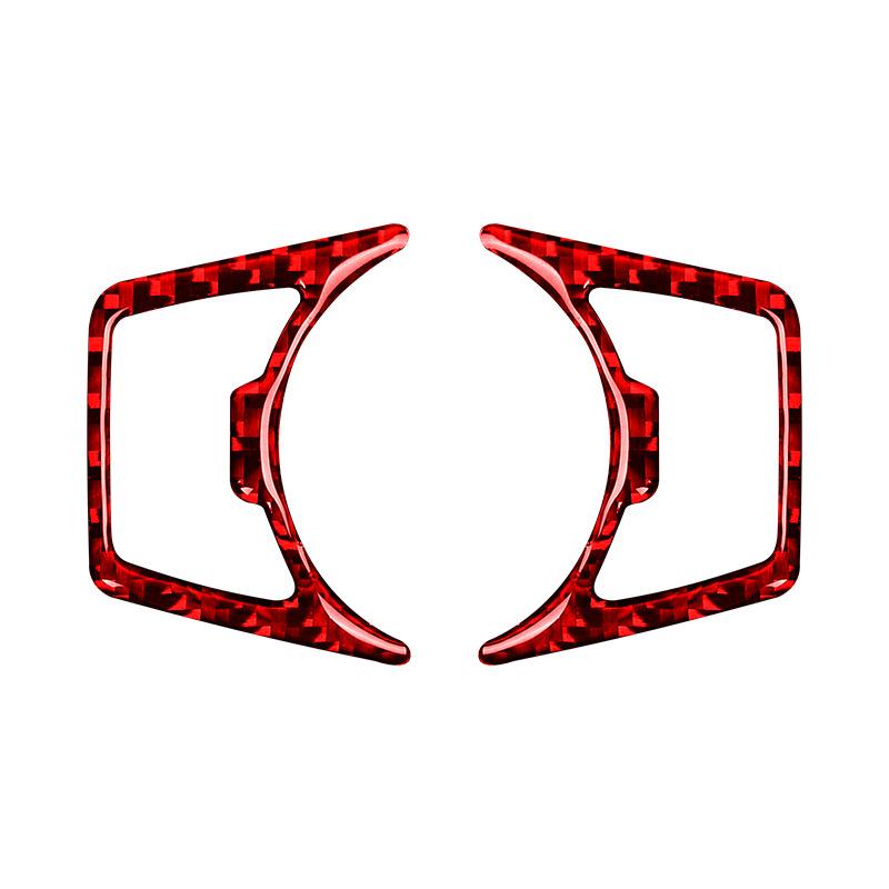 For Ford Mustang 2015- Carbon Fiber Car Headlight Control Switch Panel Trim Frame Decoration Sticker Interior Accessories