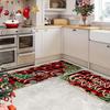 1PC Christmas Pattern Kitchen Rugs Non-Slip Door Mats Pop Design Living Room Rugs Bath Mat Carpet for Home Sink Laundry Decor