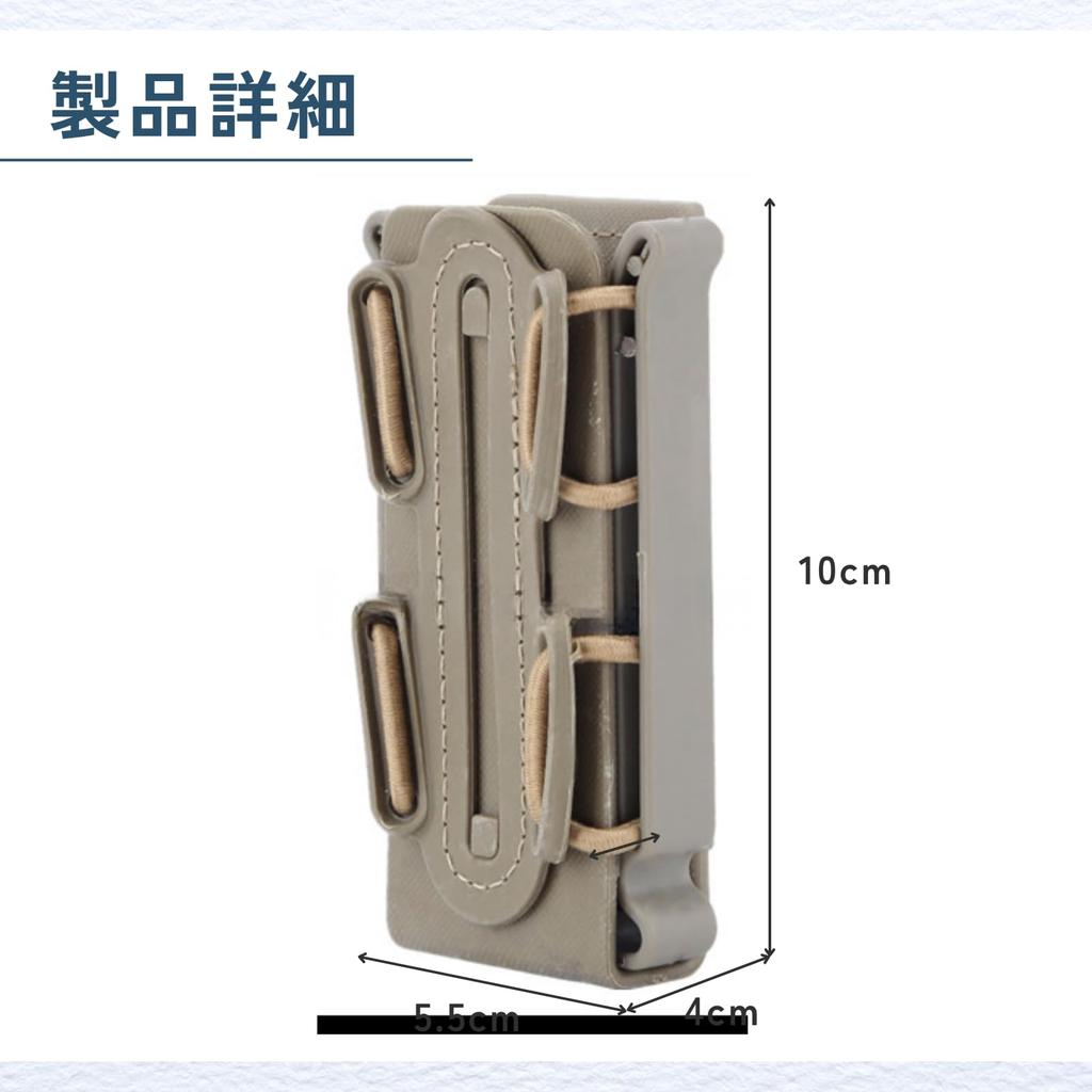 ideamall Magazine Pouch Shotgun Shell Holder for Gas Guns, Utility Airsoft, Tan