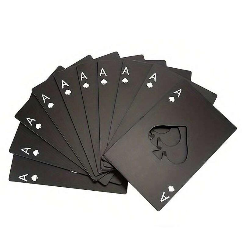Beer Bottle Opener Refrigerator Sticker, Creative Stainless Steel Spade A Poker Card Personalized Bottle Opener Bottle Opener