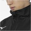 Mizuno Breath Thermo Training Warmer and XL Jacket, Moisture-Wicking Heat-Generating, 32MEA655, Black/Alloy Gray,