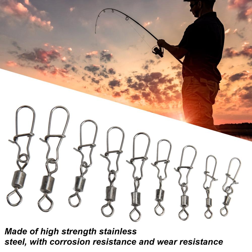 210PCS Copper Fishing Swivels Set 2# 4# 5# 6# 8# Rolling Barrel Swivel  Saltwater Fishing