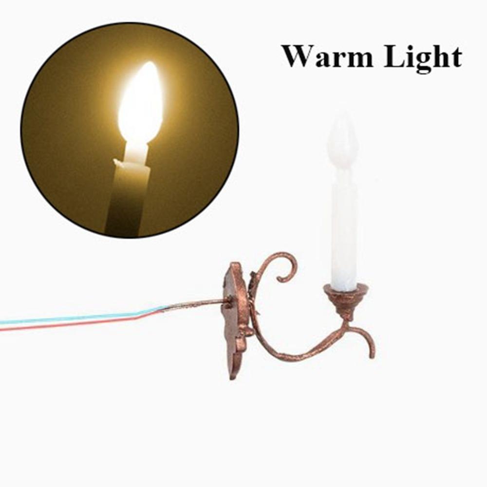 12V White/Warm Light Model ABS Metal Material Sand Table Chandelier Dollhouse Wall Lamp
