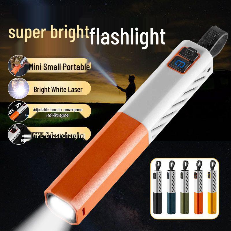 Compact Rechargeable Flashlight: Super Bright, Long-Range, Multi-functional for Outdoor and Household Use