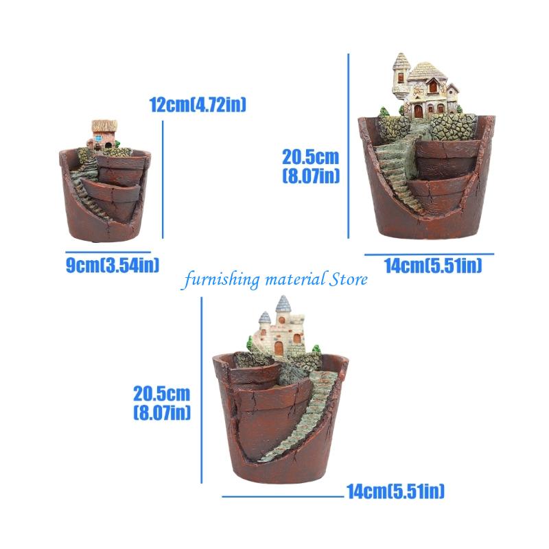 Y5GD Nordics Creative Round Succulents Flower Pot Lazy Succulents Pot Succulents Plant Mini Cartoon Resin Flower Pot For Stable