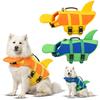 Dog Life Jacket with Design, Adjustable Pet Swim Vest with Handle for Activities