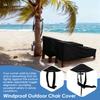 Patio Chaise Lounge Cover Waterproof Oxford Cloth Outdoor Lounge Chair Cover with Storage Bag Furniture Protective Cover