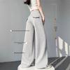 Women's American-Style Wide-Leg High Waist Sweatpants: Tummy Control, Loose Fit, Casual, Floor-Length for Spring & Autumn