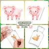 100-500Pcs Cartoon Farm Zoo Animals Stickers Decoration Reward Diy Stickers Scrapbook Skateboard Round Sealing Label Stationery