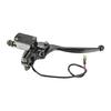 Black Motorcycle Brake Pump Assembly, 160 mm Lever, 22 mm Handlebar Mount, Aluminum Service Part for Repair Shops