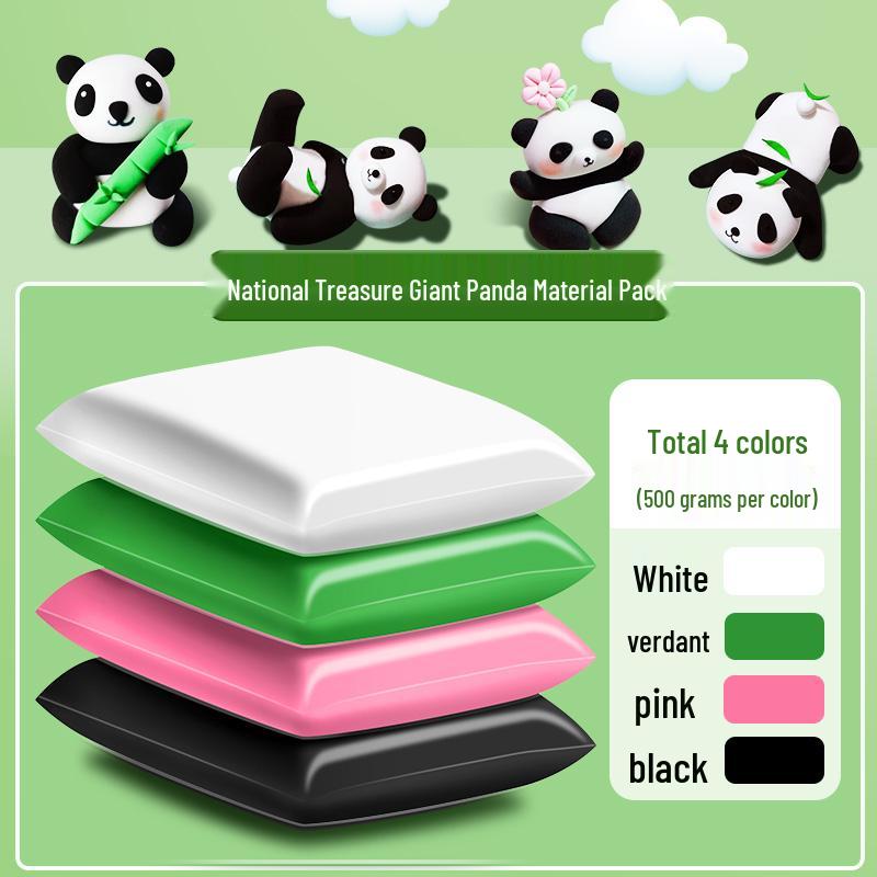 Children's Green Clay Bubble Pack - Single Color Refill with Black Plasticine for Kindergarten