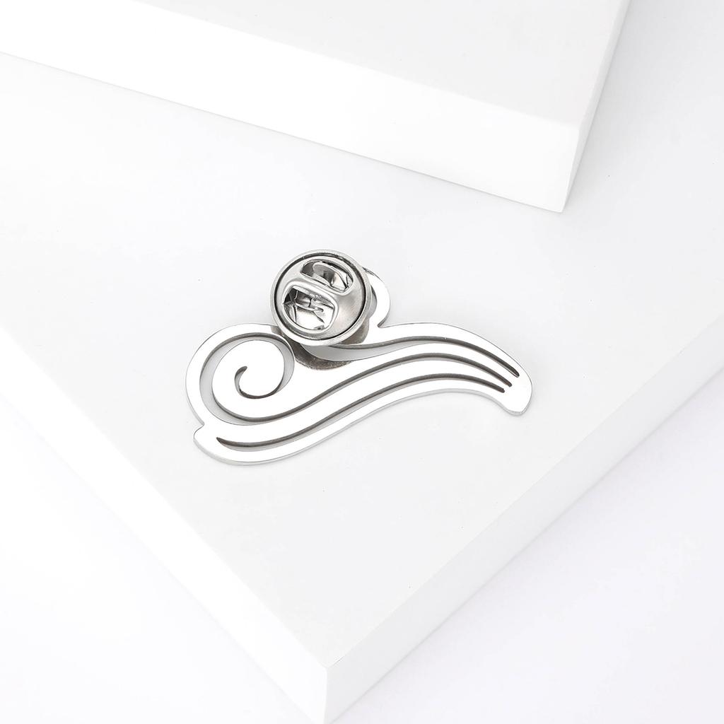 Fashion Creative Smooth Stainless Steel Cloud Brooch Temperament Cute Clothing Accessories Alloy Brooch