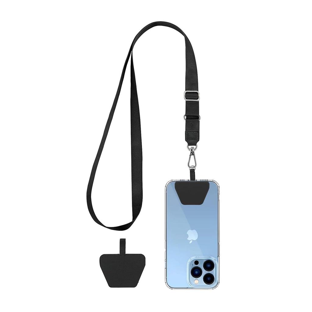 Crossbody Anti-Loss Mobile Lanyard with Trapezoidal Buckle and Phone Case Fixing Piece