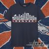 Denver Football Greatest Of All Time Team Legend Denver City Skyline Shirt and Kids Tshirt