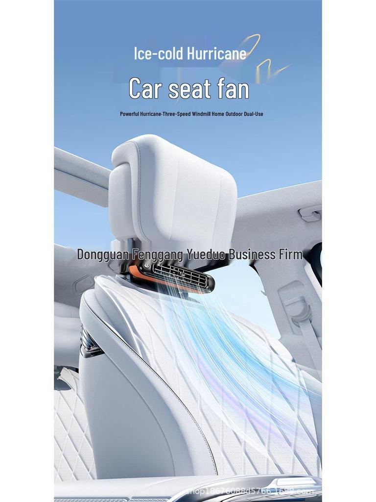 12V/24V Silent Electric Fan for Cars, Trucks, Vans - Cigarette Lighter Compatible