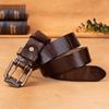 Men's Genuine Leather Pin Buckle Belt - Retro Style for Casual Wear