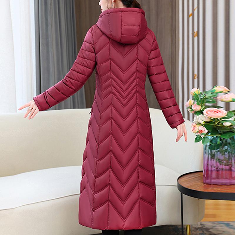 Paltoane Lungi de Iarnă Elegante pentru Femei cu Glugă, Parka Casual Groasă și Călduroasă, Jachete pentru Femei