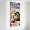 Placa de Lata Metálica Vintage Retro Pin-up Mulher Loira com Borda Desgastada, Decoração de Carro 'Classic Auto SERVICE & REPAIR', 4 Furos de Montagem