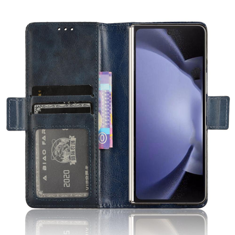 For Samsung Galaxy Z Fold6 5G Phone Case Vintage PU Leather Wallet Stand Shockproof Cover