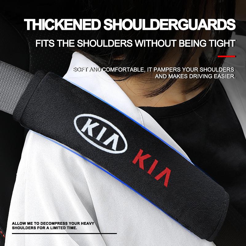 1/2Pcs Car Safety Belt Shoulder Cover Pad Plush Seat Belt Shoulder For KIA K5 K9 Sorento Ceed Sportage Carnival Stinger Forte Niro Cadenza
