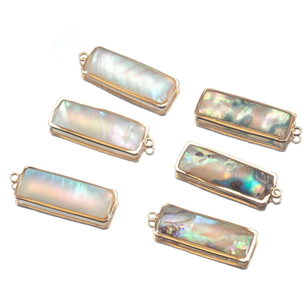 10pcs/5pcs Shell Pendant Love Heart Star Rectangle Copper Charms for DIY Earrings Bracelet Necklace Jewelry Making DIY Wholesale