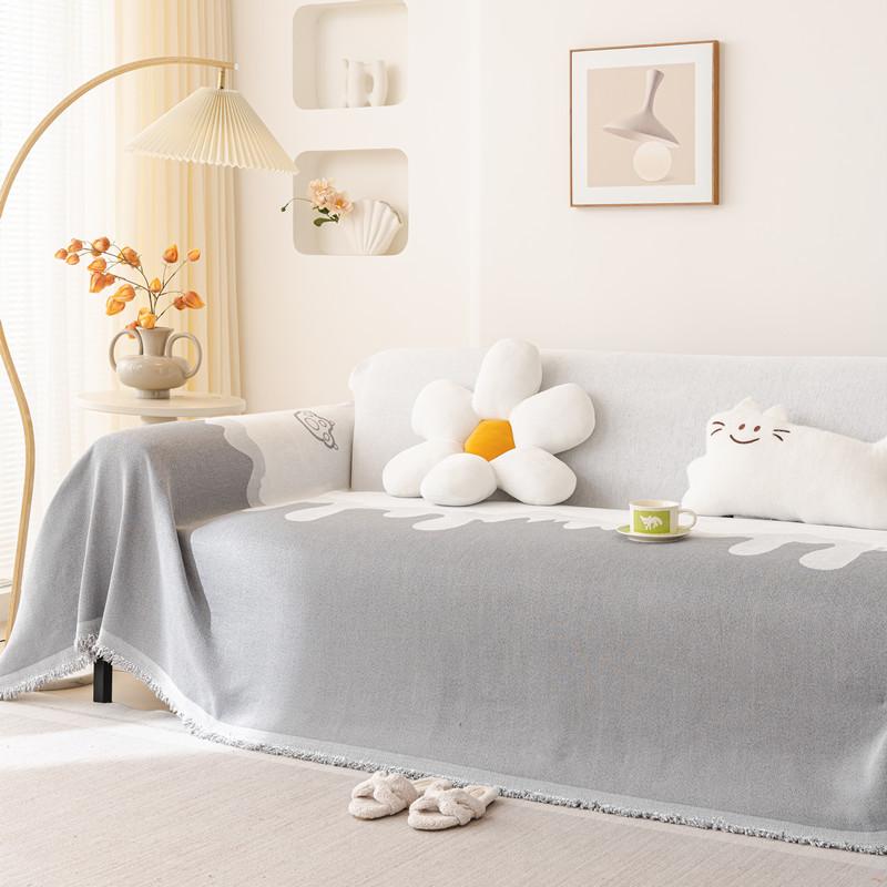 Northern Soft chenille Couch Blanket throw Jacquard woven Dual Sided Covering Furniture cover Settee Rug Three Person Loveseat Quilt Household
