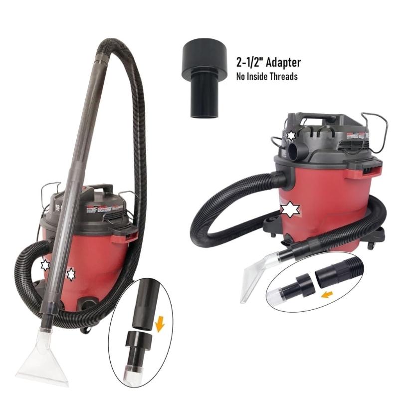 Universal Vacuum Attachment Set Plastic Texture Suitable for Carpet Upholstery and Automatic Detailing Compact Size