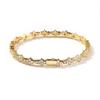 Fashion Bangle Hip Hop 6mm Iced CZ 5A Zircon 18K Gold Plated Rhodium Plated Clustered Cross Flower Tennis Chain Link Unisex Gift
