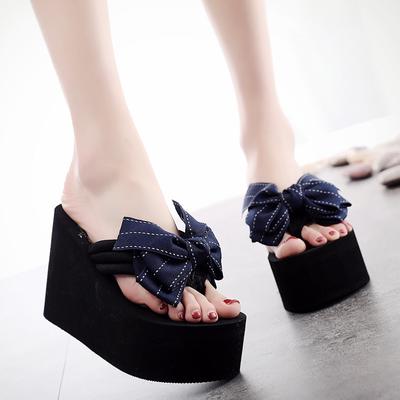 Women Fashion Slippers Super High Heels Beach Flip Flops Soft EVA Summer Shoes Woman Platform Slides 11CM Ladies Sandals