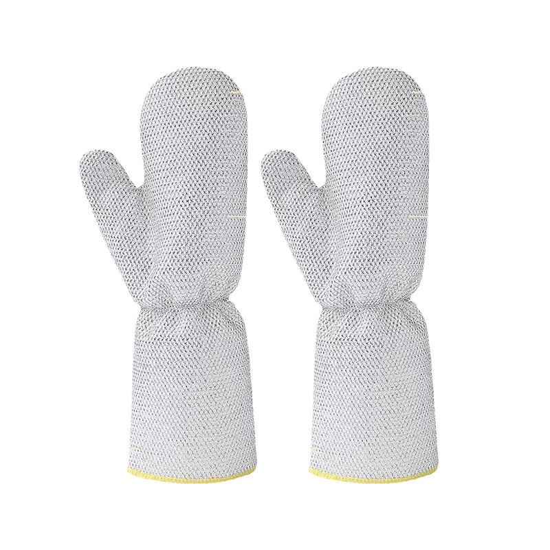 Zesílené Vodotěsné Drátěnkové Rukavice na Mytí Nádobí - Prodloužená Ochrana, Bezpečné pro Hrnce