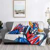 UFO Robot Goldorak Grendizer Anime Mechanical Warrior Blankets Flannel Throw Blanket Plush for Bed Living Room Travel Home Couch