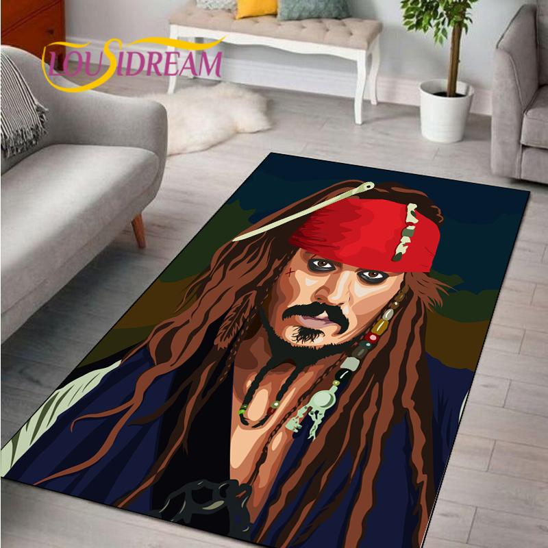 Captain Morgan Musterteppich für Schlafzimmer Wohnzimmer Teppich für Küchenbodenmatten Heimdekor Kinder Rutschfeste Bodenmatte Teppich Alfombra