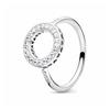 Anel Design de Contorno de Coração Anel Feminino Prata 191039CZ