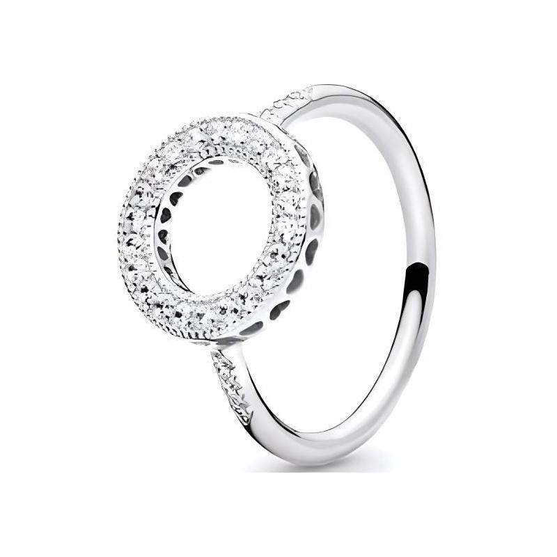 Pandora Ring Heart Trim Design Ring Women s Silver 191039CZ серебряный