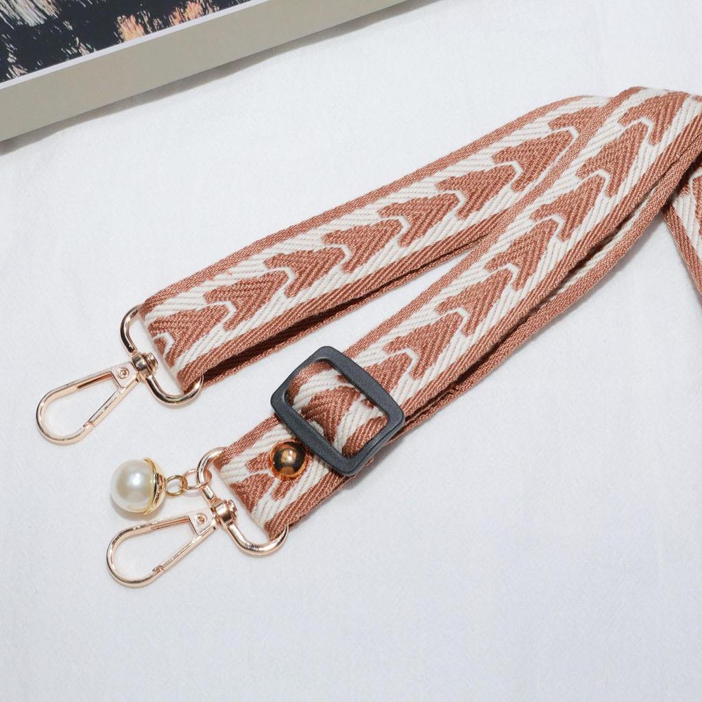 İnci Detaylı Retro Ok Ayarlanabilir Geniş Omuz Askısı - Modaya Uygun ve Çok Yönlü Çanta Aksesuarı