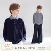 Mucmukn Kids' Wool-Blend Faux-Layered Casual Pullover Sweater