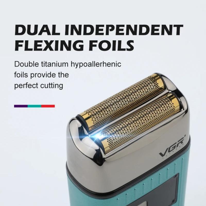 2026 VGR Men's Razor IPX6 Body Wash Professional Sideburn Trimming Intelligent Digital Display Multi-functional Shaving Sculpting Hair Trimmer V-357