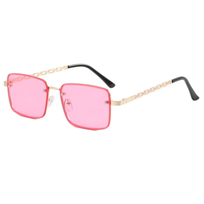New Style Rimless Sunglasses For Men Square Shape Chain Leg Outdoor Sun Glasses Travelling Hiking Female Sun Glass