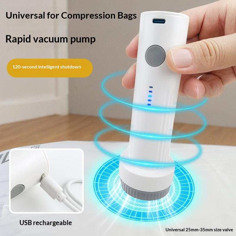 Cordless Electric Vacuum Pump Tailored for Vacuum Storage Bags Innovative Design for Home & Travel