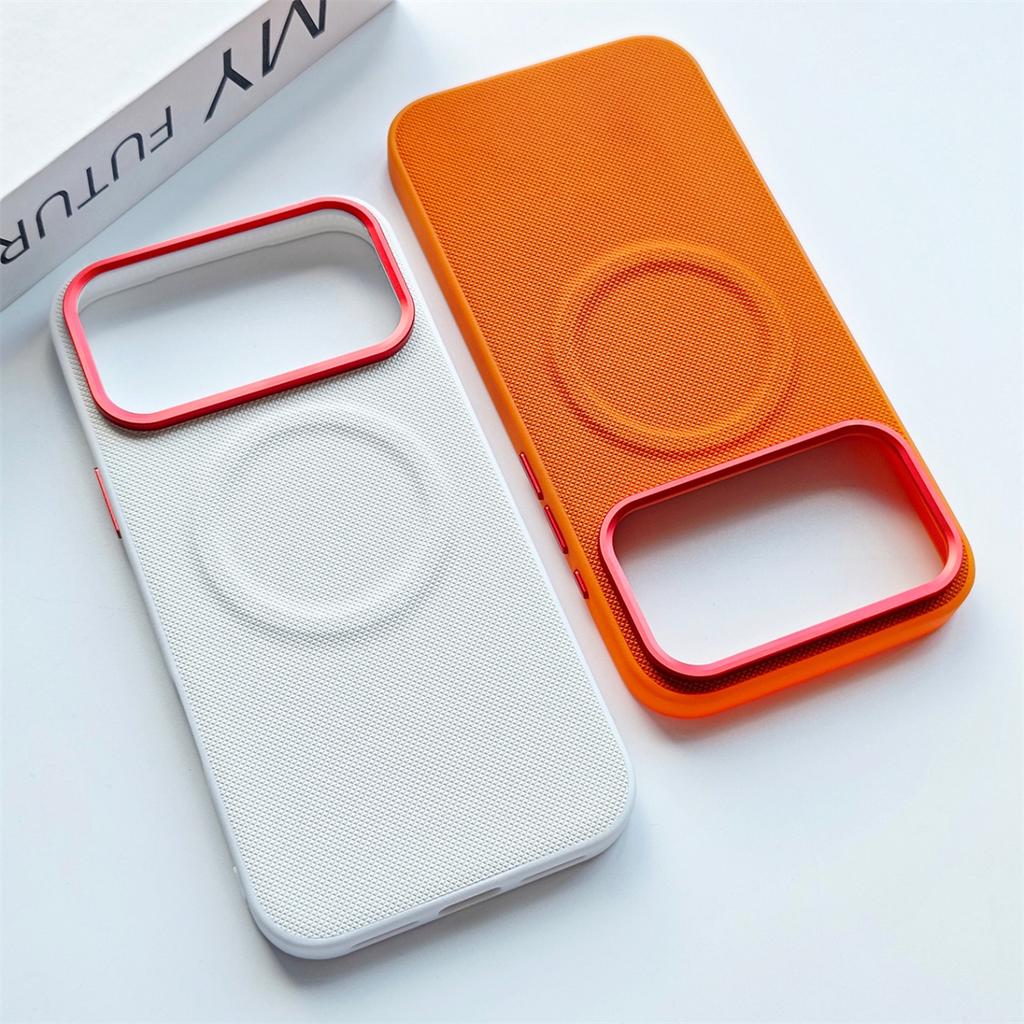 Leather Magnetic Phone Case for Iphone 17 Pro Max 17 Pro 17 Air for Magsafe Wireless Charging Shockproof Leather Hard Back Cover