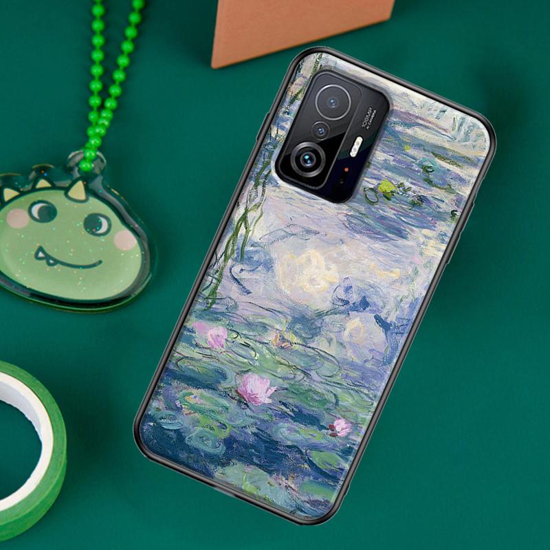 Claude Monet Garden Lotus Bridge Case For POCO F5 X5 X3 Pro X4 F4 GT F3 M5s C40 Cover For Xiaomi 13 12 Lite 11T 12T Pro 12X