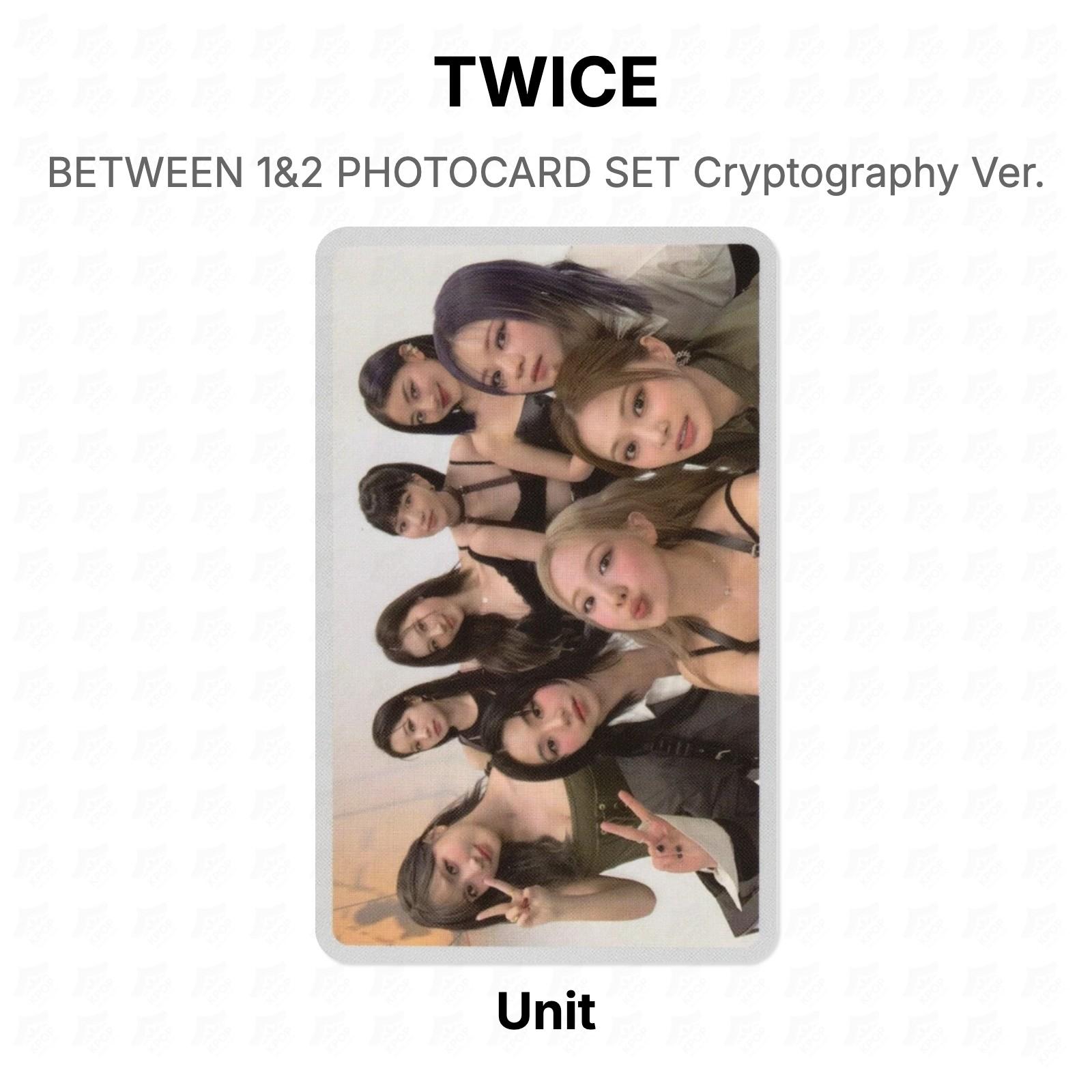 TWICE BETWEEN 1&2 PHOTOCARD SET Cryptography Ver. Official Photocard Unit