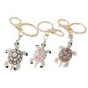 Cute Turtle Shape Rhinestone Keychain Sparkling Faux Crystal Bag Charm for Purse Handbag Accessory Gift for Women Girls