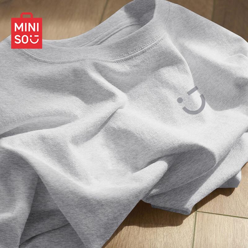 

Женская хлопковая футболка с длинным рукавом MINISO XL