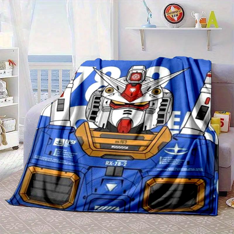 Mecha Armor Robotic Design Blanket Flannel Blanket for bed, sofa, Camping, Hiking, Picnic Essentials, gift for family Fan gifts