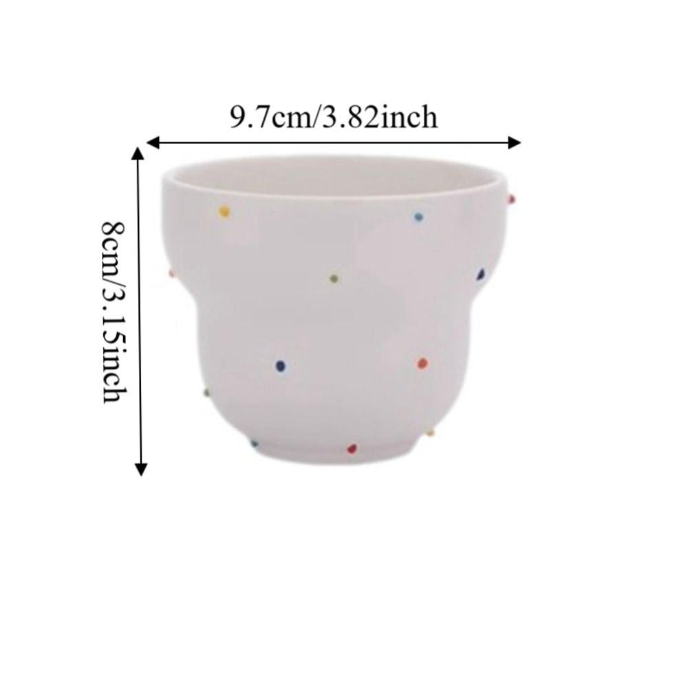 Exquisite Polka Dot Hand-held Cups 300ml Milk Cup Home Decor Tea Cup Tea Time