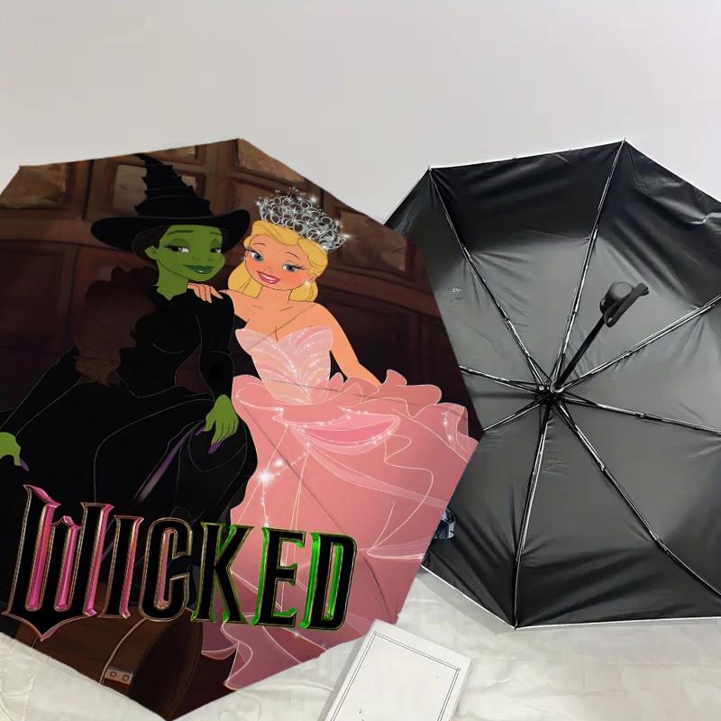 1PC Wicked Automatic Open/Close Umbrella with Windproof, 8-Rib Sturdy Canopy, Durable Ribs, Fashionable Design, 1303A